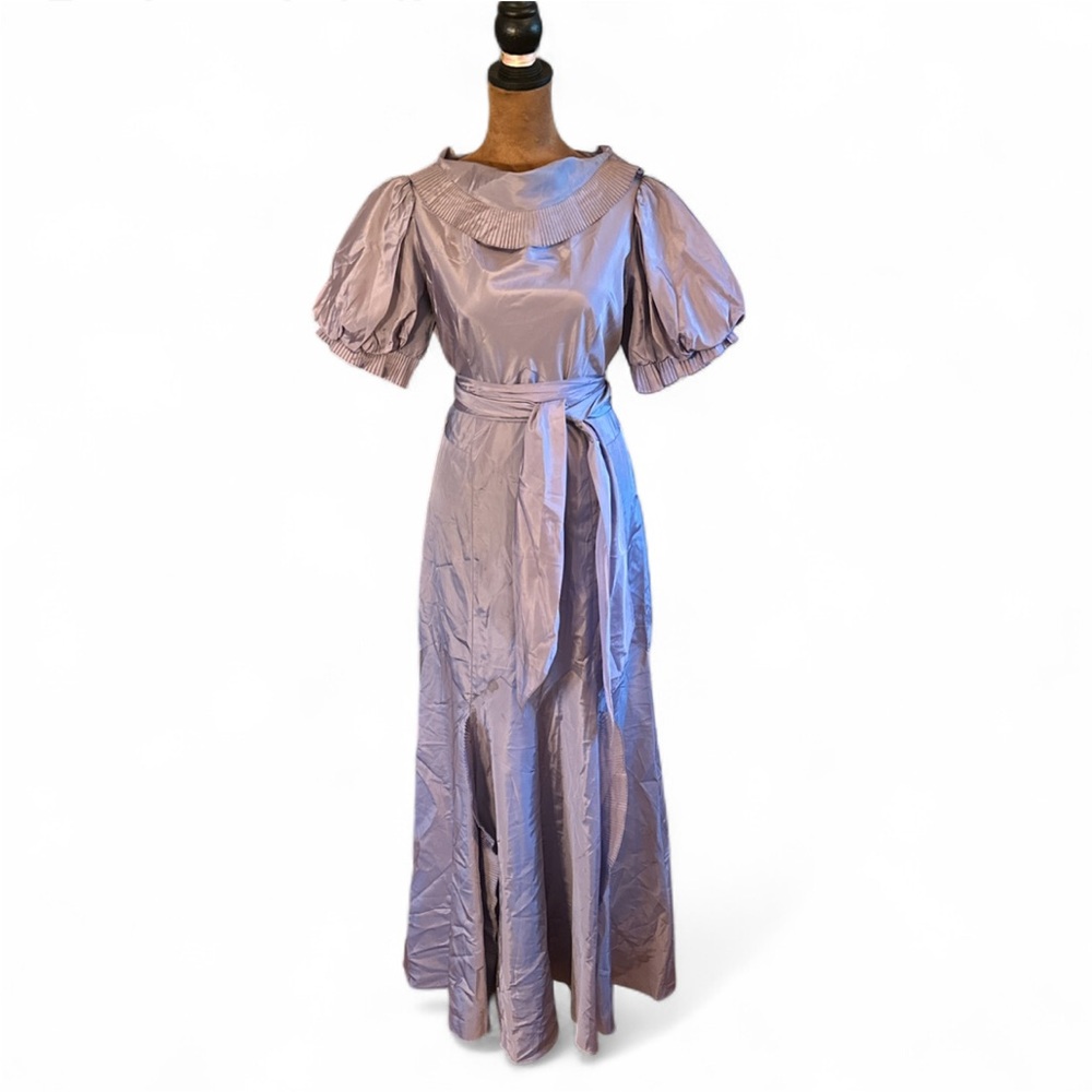 Antique True Vintage 1930s Purple Lavender Periwinkle Evening Gown